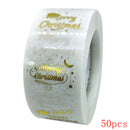 Merry Christmas Stickers Gold Stamping Christmas Label For Child Gift Decor Shop Product Packaging Stickers Label 50-500pcs