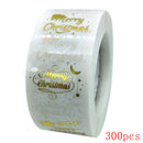 Merry Christmas Stickers Gold Stamping Christmas Label For Child Gift Decor Shop Product Packaging Stickers Label 50-500pcs