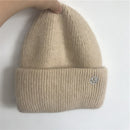 USPOP New Women's Hats Winter Thick Warm Knitted Hats Solid Color Letter M Soft Rabbit Hair Skullies Beanies