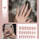 24pcs/box Full Cover fake Press on Nails Matte Yellow Pure Acrylic Frosted Ballerina acrylic for nails for Women free shipping