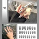 24pcs/box Full Cover fake Press on Nails Matte Yellow Pure Acrylic Frosted Ballerina acrylic for nails for Women free shipping