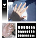 24pcs/box Full Cover fake Press on Nails Matte Yellow Pure Acrylic Frosted Ballerina acrylic for nails for Women free shipping