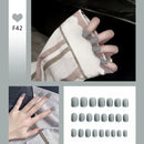 24pcs/box Full Cover fake Press on Nails Matte Yellow Pure Acrylic Frosted Ballerina acrylic for nails for Women free shipping
