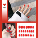 24pcs/box Full Cover fake Press on Nails Matte Yellow Pure Acrylic Frosted Ballerina acrylic for nails for Women free shipping