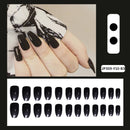 24pcs/box Full Cover fake Press on Nails Matte Yellow Pure Acrylic Frosted Ballerina acrylic for nails for Women free shipping