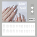 24pcs/box Full Cover fake Press on Nails Matte Yellow Pure Acrylic Frosted Ballerina acrylic for nails for Women free shipping