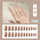 24pcs/box Full Cover fake Press on Nails Matte Yellow Pure Acrylic Frosted Ballerina acrylic for nails for Women free shipping