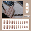 24pcs/box Full Cover fake Press on Nails Matte Yellow Pure Acrylic Frosted Ballerina acrylic for nails for Women free shipping