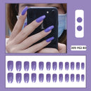 24pcs/box Full Cover fake Press on Nails Matte Yellow Pure Acrylic Frosted Ballerina acrylic for nails for Women free shipping