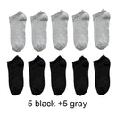 Wholesale prices 10 Pairs=20pcs Women Socks Breathable Sports socks Solid Color Boat socks Comfortable Cotton Ankle Socks White