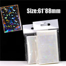 50pcs Broken Gemstone Glass Laser Rainbow Flashing Card Film Card Sleeves Tarot Super Card Protector For Board Games Cards Case