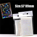 50pcs Broken Gemstone Glass Laser Rainbow Flashing Card Film Card Sleeves Tarot Super Card Protector For Board Games Cards Case