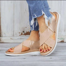 Summer Comfy Slip On Women Sandals Elastic Textile Splicing Sandals Casual Beach Shoes For Woman Classics Non-slip Lightweight