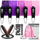250lbs Resistance Bands Set Fitness Workout Gym Pull Rope Yoga Latex Tube Sports Elastic Booty Bands Exercise Equipment for Home