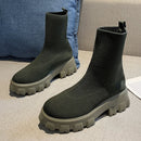 2021 Autumn Winter New Couple Socks Shoes Women Thick-soled Casual Large Size Net Red Knitted Short Boots Women botas de mujer