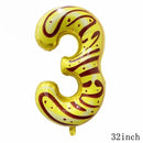 32Inch Donut Digital Foil Balloon Christmas Fruit Ice Cream Helium Balloon Birthday Party Decoration Kids Digital Balloon Showe