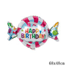 32Inch Donut Digital Foil Balloon Christmas Fruit Ice Cream Helium Balloon Birthday Party Decoration Kids Digital Balloon Showe