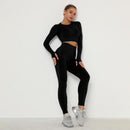 Seamless Yoga Set Fitness Sports Suits Gym Clothing Two Piece Set Women Yoga clothes High Waist Push Hip Leggings Workout Pants