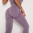Seamless Yoga Set Fitness Sports Suits Gym Clothing Two Piece Set Women Yoga clothes High Waist Push Hip Leggings Workout Pants