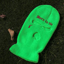 Neon Balaclava Three-hole Ski Mask Tactical Mask Full Face Mask Winter Hat Halloween Party Mask Limited Embroidery