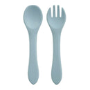 Feeding Wooden Handle Silicone Spoon For Baby Utensils Eat Soild Food Kids Training Manipulative Ability Children's Tableware