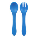 Feeding Wooden Handle Silicone Spoon For Baby Utensils Eat Soild Food Kids Training Manipulative Ability Children's Tableware