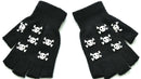 Warm Knitting Fingerless Gloves for Adult Half Finger Glove Human Skeleton Head Gripper Print Cycling Non-slip Wrist Gloves