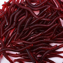 20/50PCS Fishing Lures Lifelike Fishy Smell Red Soft Lures Simulation Earthworm Luminous Worms Artificial Fishing Lure