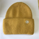 USPOP New Women's Hats Winter Thick Warm Knitted Hats Solid Color Letter M Soft Rabbit Hair Skullies Beanies