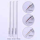 3Pcs Acrylic French Stripe Nail Art Liner Brush Set 3D Tips Manicuring Ultra-thin Line Drawing Pen UV Gel Brushes Painting Tools