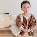2022 Fall Winter Korean Boys Clothes For Girls Cardigan Granular Velvet Loose Lamb Velvet Warm Children's Jacket Coat For Girls