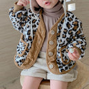 2022 Fall Winter Korean Boys Clothes For Girls Cardigan Granular Velvet Loose Lamb Velvet Warm Children's Jacket Coat For Girls