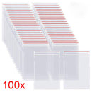 100pcs/pack Resealable Zip Lock Bags Self Seal Clear Plastic Poly Bag Food Storage Package Reclosable Vacuum Fresh Bag