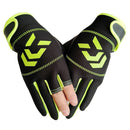 1 Pair Fishing Gloves Women Men Universal Fishing Protection Anti-slip Gloves Three Fingers Outdoor Half Finger Angling Gloves