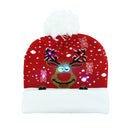 LED Christmas Hat Sweater Knitted Beanie Christmas Light Up Knitted Hat Christmas Gift for Kids Xmas 2022New Year Decorations