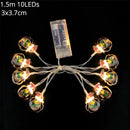 1.5m 10Led Halloween Pumpkin Ghost Skeletons Bat Spider Led Light String Festival Bar Home Party Decor Christmas Ornament