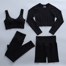 Seamless Woman Sportswear Yoga Sets Workout Sports Bra Gym Clothing High Waist Legging Fitness Women Tracksuit Athletic Outfits