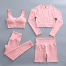Seamless Woman Sportswear Yoga Sets Workout Sports Bra Gym Clothing High Waist Legging Fitness Women Tracksuit Athletic Outfits