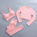 Seamless Woman Sportswear Yoga Sets Workout Sports Bra Gym Clothing High Waist Legging Fitness Women Tracksuit Athletic Outfits