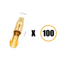 100Pcs/Lot 4.0mm Female and Male Bullet Terminals Connector Gold Brass Wire Connector And Insulating Sleeves for Car