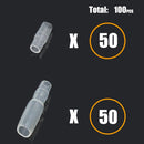 100Pcs/Lot 4.0mm Female and Male Bullet Terminals Connector Gold Brass Wire Connector And Insulating Sleeves for Car