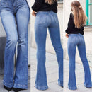 Skinny Flared Jeans Women's Fashion Denim  Pants Bootcut Bell Bottoms Stretch Trousers Women Jeans Woman Jeans Low Rise Jeans