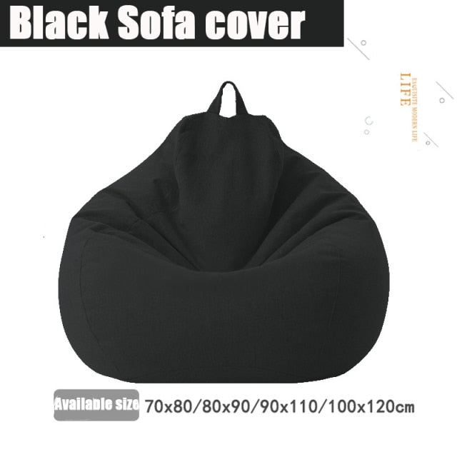 Sofas Cover puff Gigante Chairs Without Filler Linen Cloth Lounger Seat Bean Bag Pouf Puff Couch Tatami Pouf Salon Puff Asiento