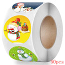 50-500pcs Christmas Gift Sealing Stickers 1 inch Thank you Love Design Diary Scrapbooking Stickers Party Gift Decorations Labels
