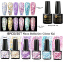 Mtssii 6/10/12PCS Nail Gel Polish Set Nail Kit Sets Color Glitter Holographics Soak Off UV Gel Nail Varnish For Nail Art Gel Set