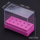 10/14/20/48 Holes Nail Drill Bits Holder Empty Storage Box Manicure Milling Container Cuticle Accessories Acrylic Cover Tools