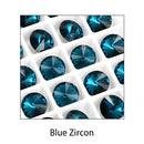 New Rivoli Fancy Stones Crystal Glass Rhinestones Claw Loose Beads With Silver Plating For Garment Applique Jewelry Decoration