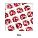 New Rivoli Fancy Stones Crystal Glass Rhinestones Claw Loose Beads With Silver Plating For Garment Applique Jewelry Decoration