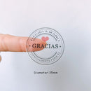 100PCS/lot Kraft Gracias Spanish Thank You labels Stickers Handmade Package Envelope Seal Label Scrapbooking Stationery Sticker