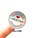 100PCS/lot Kraft Gracias Spanish Thank You labels Stickers Handmade Package Envelope Seal Label Scrapbooking Stationery Sticker